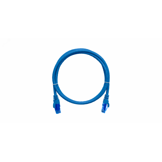 Патч-корд U/UTP 4 пары Cat 6 2хRJ45/8P8C T568B 7х0205мм LSZH синий 2м