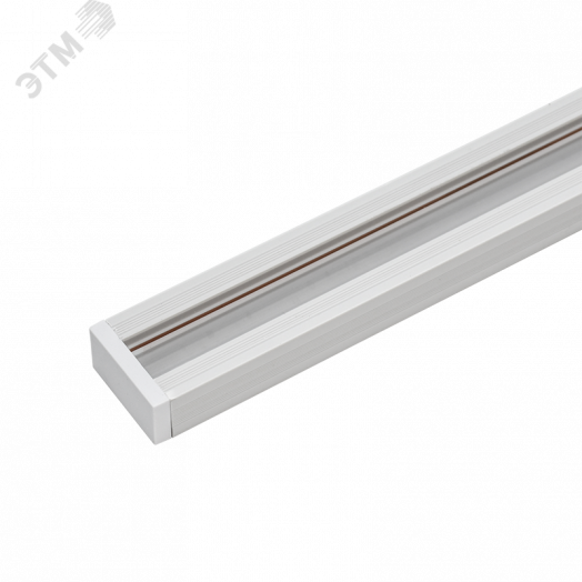 Шинопровод белый (пластик) 1м PTR P 1M-WH с токоподводом и заглушкой