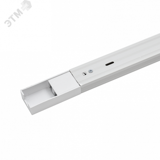 Шинопровод белый (пластик) 1м PTR P 1M-WH с токоподводом и заглушкой