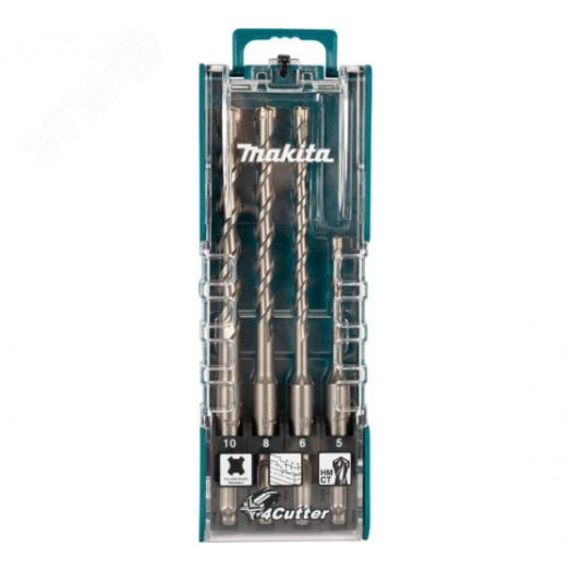 Буры SDS-plus 4Cutter набор 4 шт (5, 6, 8, 10 мм)