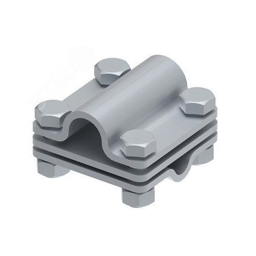 Соединитель крестообразный 55х55 с промежуточной пластиной для Т-образного или крестообразного соединения стержня заземления 16 мм/прутка 6-10 мм/полосы до 30 мм. Материал - горячеоцинкованная сталь.