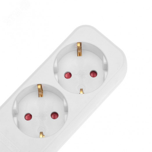 Удлинитель STANDARD 6 гнезд, 5 м, 3х1,0 мм2, с/з, с выключателем, белый