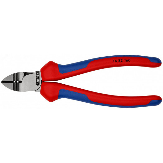 Бокорезы резка - NYM кабель 5х25мм мягкая проволока 25мм проволока средней твердости 15мм снятие изоляции 15+25мм (AWG 15+13) L=160мм 60HRC обливные рукоятки блистер цвет черный