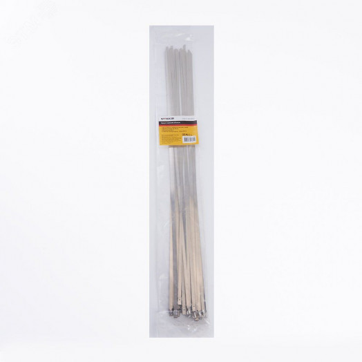 Хомут стальной 4,6х500мм, d пучка max 146мм, нагрузка 55кг, серый (25шт в упак),