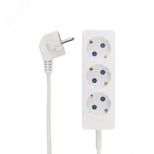 Удлинитель PROconnect 3 гнезда, 5 м, 3х0.75 мм, с/з, белый