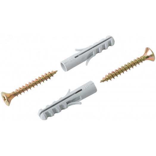 Крепление для плинтусов: дюбель с шурупом 6х30/4х30 (12шт)