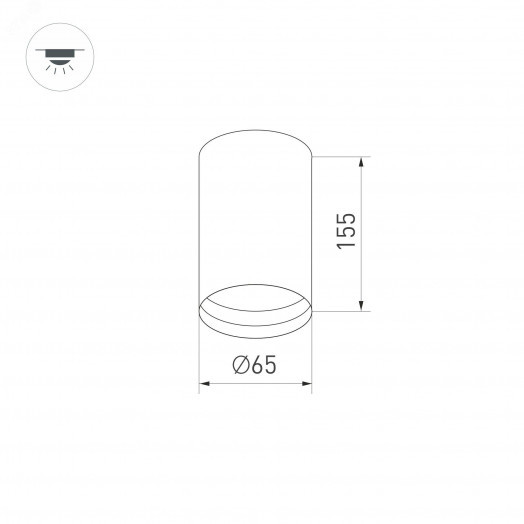 Светильник SP-POLO-SURFACE-R65-8W Warm3000 (BK-BK, 40 deg) (ARL, IP20 Металл, 3 года)