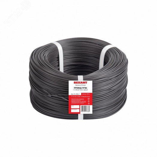 Провод ПГВА 1х1.00 мм2, Cu, черный, бухта 200 м,