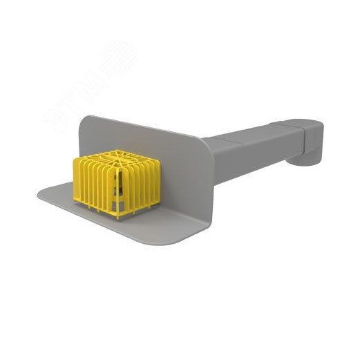 Воронка кровельная парапетная прямоугольная (ТП-01.П.ПВХ)серая