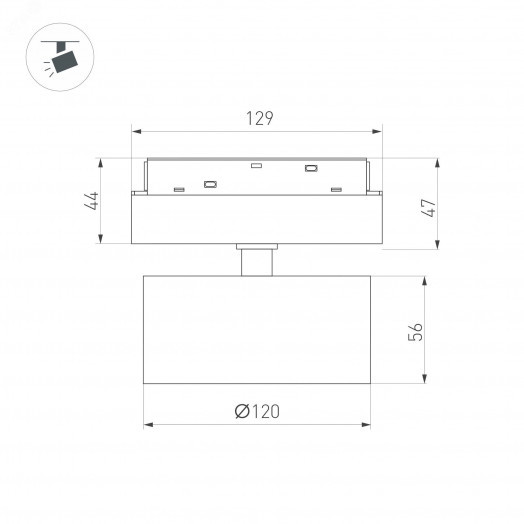 Светильник MAG-ORIENT-RONDO-R120-15W Day4000-MIX (BK, 110 deg, 48V, TUYA Zigbee) (Arlight, IP20 Металл, 5 лет)