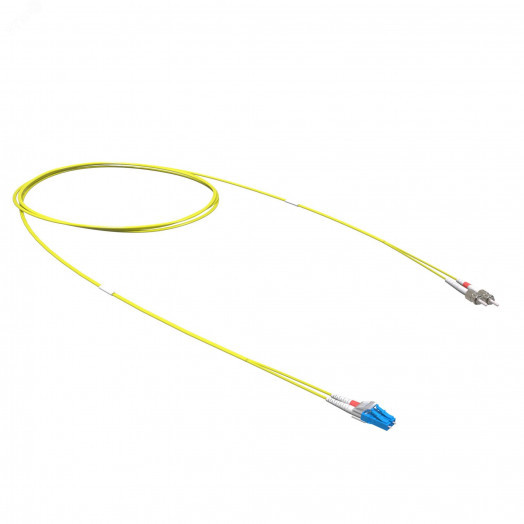 Оптический коммутационный шнур переходной Duplex LC-UPC/ST-UPC, 9/125 OS2, 5 м