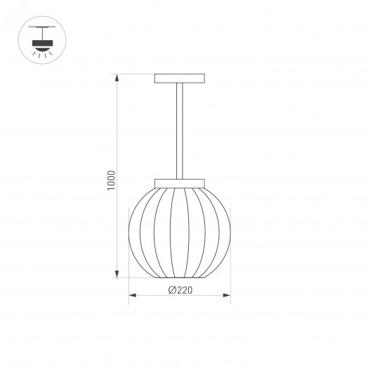 Светильник LGD-PEARL-HANG-7W Warm3000 (GR, 164 deg, 230V) (ARL, IP65 Металл, 3 года)