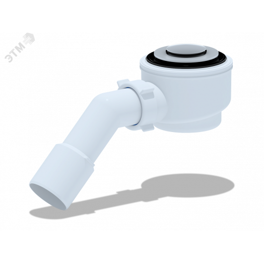 Сифон для душевого поддона АНИ 1 1/2' х 50/60 клик-клак с переходной трубой 45градусов 40х50 хром