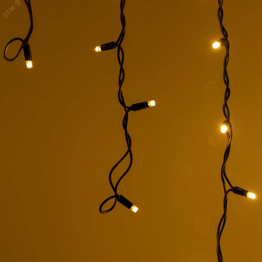 Светодиодная гирлянда ARD-EDGE-PRO-4000x600-BLACK-128LED-MILK-FLASH Warm/Warm (230V, 8W) (Ardecoled, IP65)