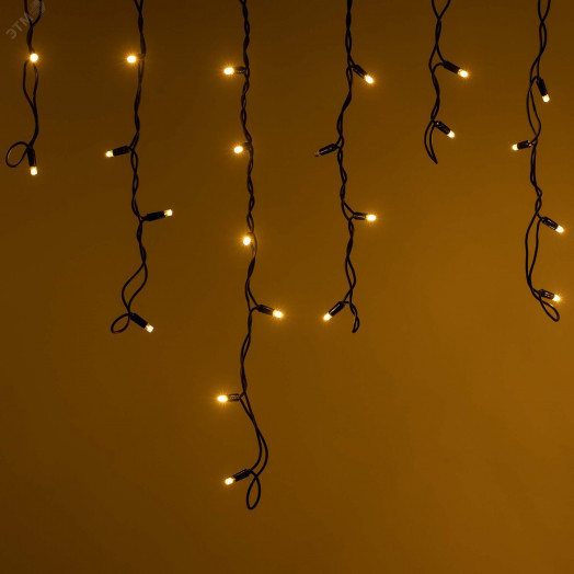 Светодиодная гирлянда ARD-EDGE-PRO-4000x600-BLACK-128LED-MILK-FLASH Warm/Warm (230V, 8W) (Ardecoled, IP65)