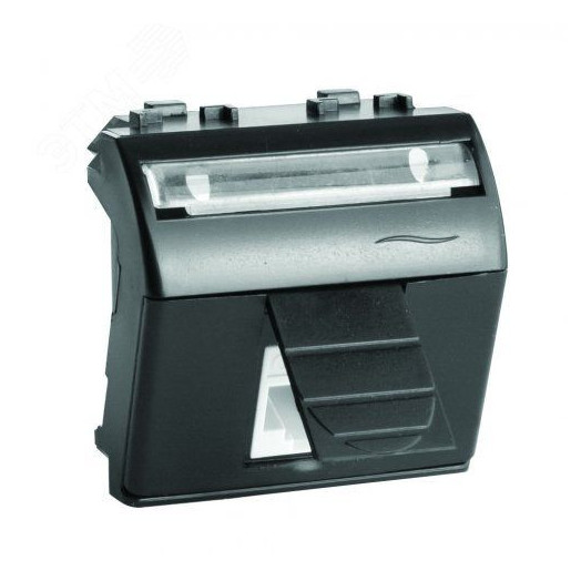 BRAVA Розетка телефонная RJ12 2 модуля черная