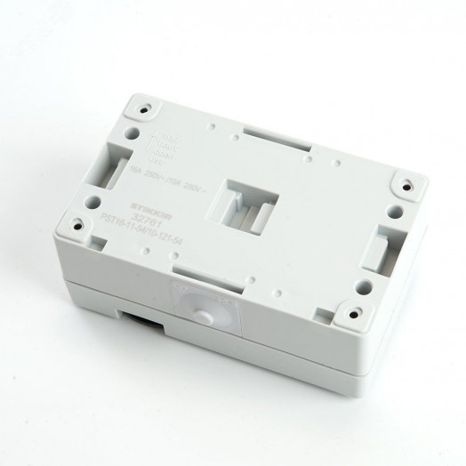 Блок розетка 1-местная с/з + выключатель 2-клавишный, серый/графит,