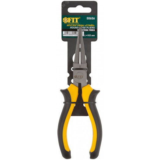 Круглогубцы ''Стайл'', мягкие прорезиненные ручки, молибденовое покрытие 165 мм