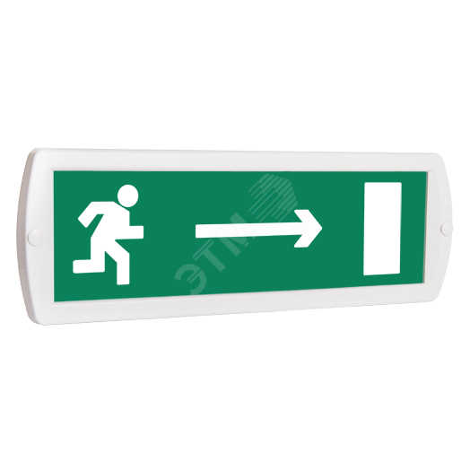 Оповещатель охранно-пожарный комбинированный Т 12-З (звуковой) Человек стрелка вправо в дверь (зеленый фон)