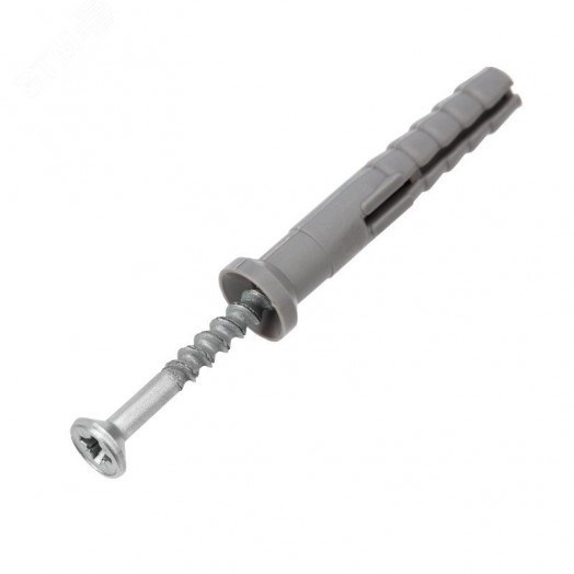 Дюбель-гвоздь потайной бортик. полипропилен 6х40мм (100 шт/уп)