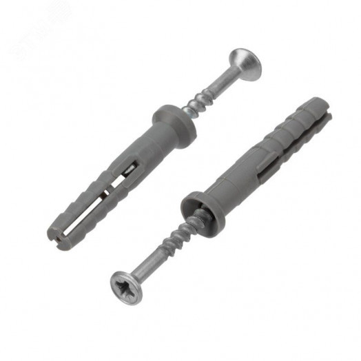 Дюбель-гвоздь потайной бортик. полипропилен 6х40мм (100 шт/уп)