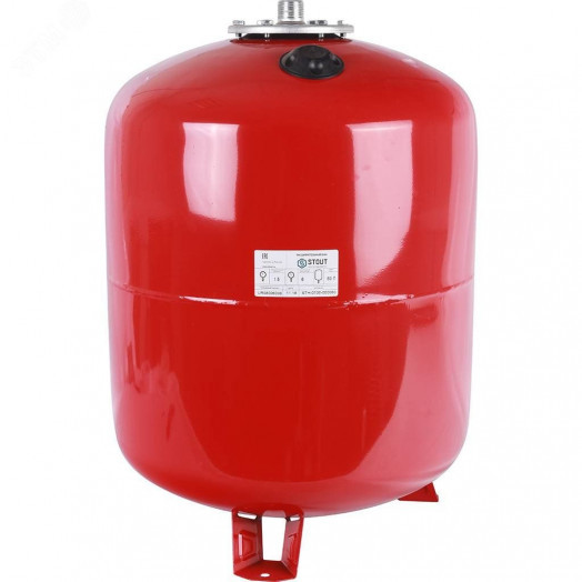 Бак расширительный на отопление 80 л. (цвет красный)