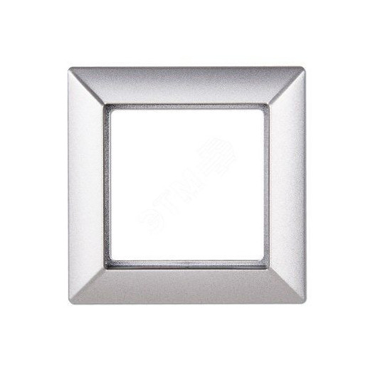 Рамка 1-местная для вертикальной и горизонтальной установки. Серия- Eco Profi. Материал- термопласт. Цвет- алюминий (крашеный)