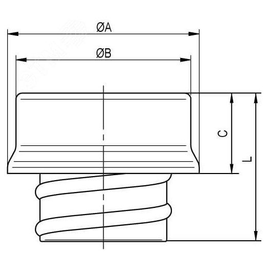 Концевая втулка для металлорукава DN 40 мм