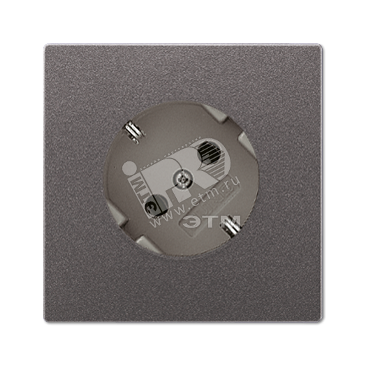 Розетка штепсельная SCHUKO 16A 250V с углом наклона 45 гр. антрацит