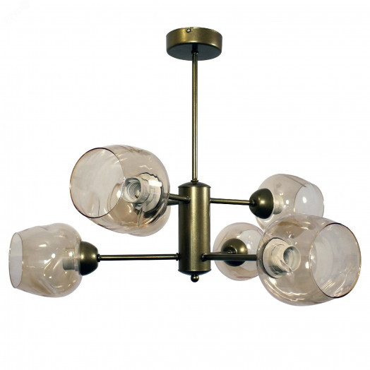 Светильник Адель 161 зол. (Плафон 8268) НПБ 01-6х60-125 Е27  потолочный