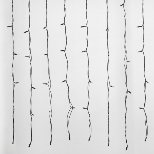 Занавес светодиодный с эффектом мерцания 3х2м ULD-C2030-240/TBK WHITE IP67 Соединяемый 240 светодиодов Белый свет Провод черный