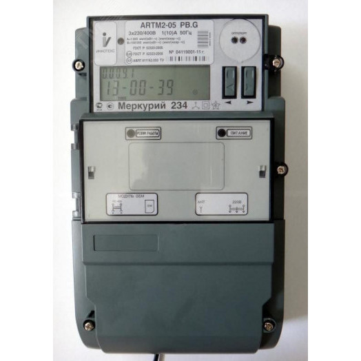 Счетчик электроэнергии Меркурий 234 ARTMX2-01 PBR.G 2 Тарифа МСК