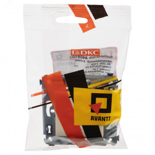 Avanti Выключатель одноклавишный, в стену, Ванильная дымка