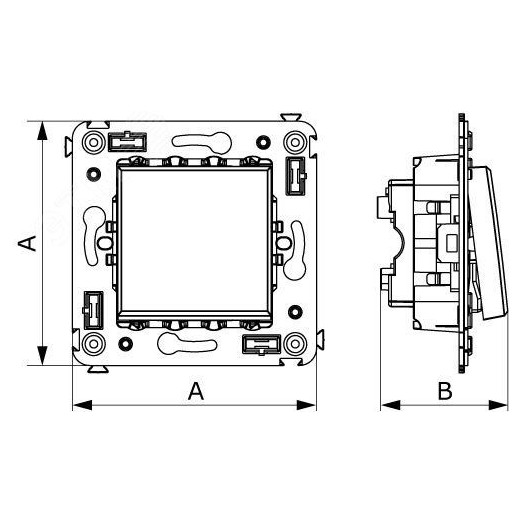 Avanti Выключатель одноклавишный, в стену, Ванильная дымка