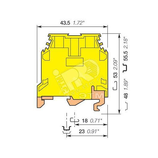 Клемма винтовая M10/10P 10мм.кв Земля