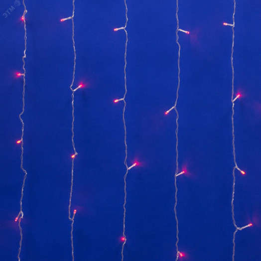 Занавес светодиодный 3х2м 160 светодиодов Розовый свет Провод прозрачный ULD-C3020-160/DTA PINK IP20  TM Uniel