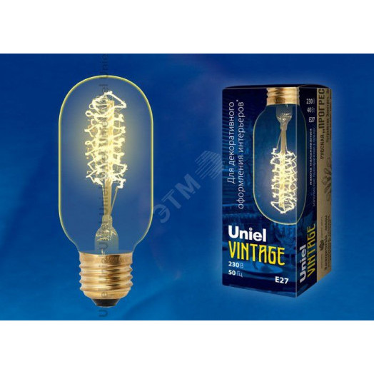 Лампа накаливания декоративная ЛОН 40 вт 250 Лм E27 Vintage IL-V-L45A-40/GOLDEN/E27 CW01