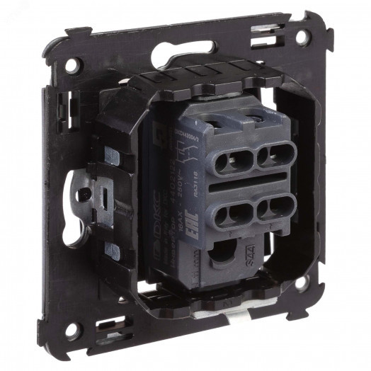 Avanti Инвертор одноклавишный в стену Черный      квадрат (Переключатель сх.7)