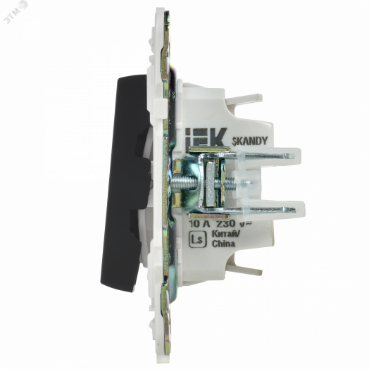 SKANDY Выключатель 2-клавишный проходной 10А SK-V05Bl черный IEK