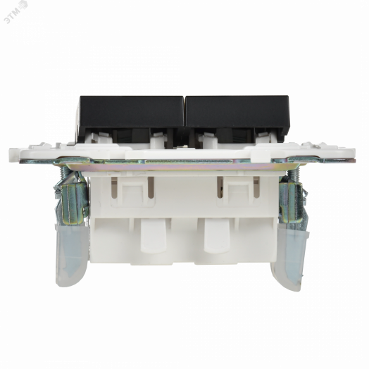 SKANDY Выключатель 2-клавишный проходной 10А SK-V05Bl черный IEK