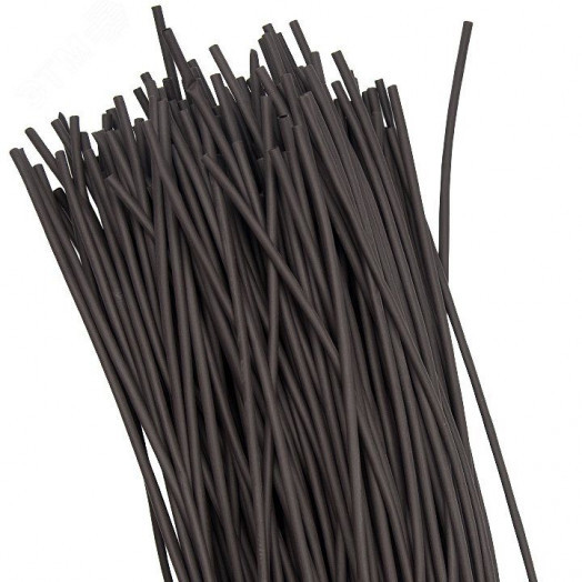 Термоусаживаемая трубка ТУТ нг 3/1.5 черная в отрезках по 1м PROxima