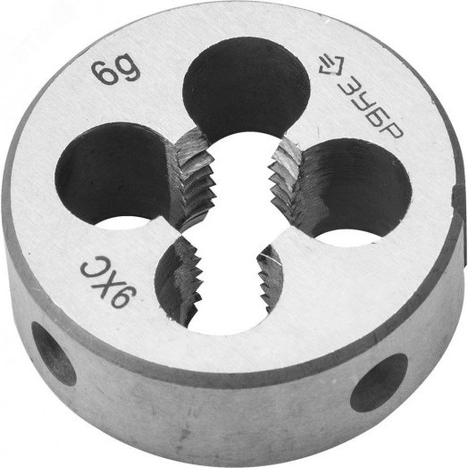 Плашка М10x1.5мм, сталь 9ХС, круглая ручная