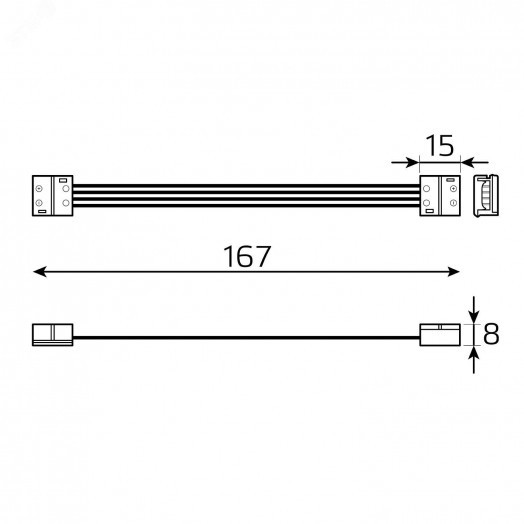 Коннектор для LED ленты 10 мм RGB 5050 IP65 Gauss Basic