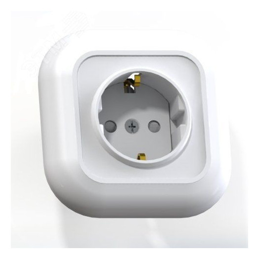 Валентина Розетка 1 пост скрытая с заземлением и  защитными шторками РС16-328