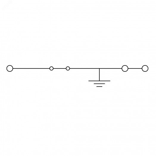 Клемма заземления, зажим push-in, 3 точки подключения, 2.5 кв.мм