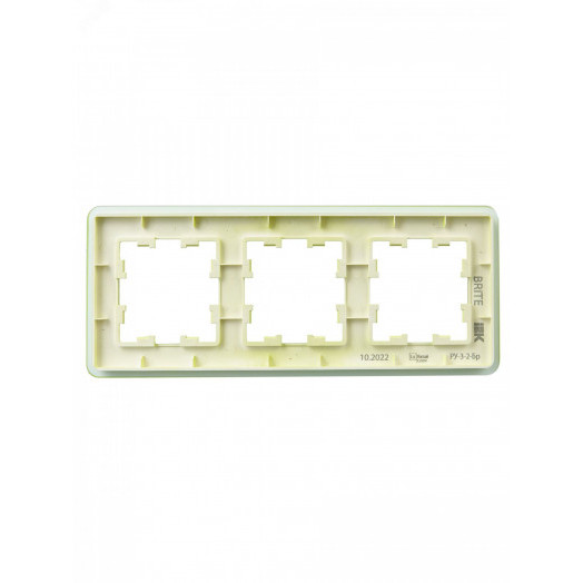 BRITE Рамка 3 поста РУ-3-2-Бр стекло эко грин RE IEK