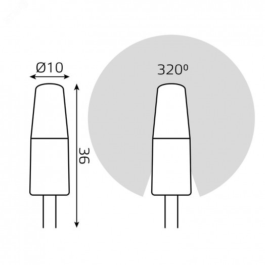 Лампа светодиодная LED 2 Вт 190 лм 3000К AC220-240В G4 капсула теплая силиконовая Black Gauss