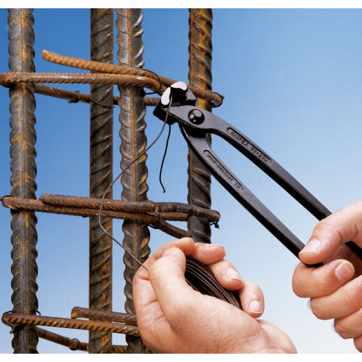 Клещи вязальные для арматурной сетки резка - проволока средней твердости 24мм твердая проволока 16мм режущая кромка 61 HRC / 25мм L=250мм оцинкованные