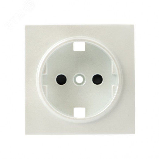 Валенсия лицевая панель розетки 1-местной с/з 16А жемчуг с защ. штор.