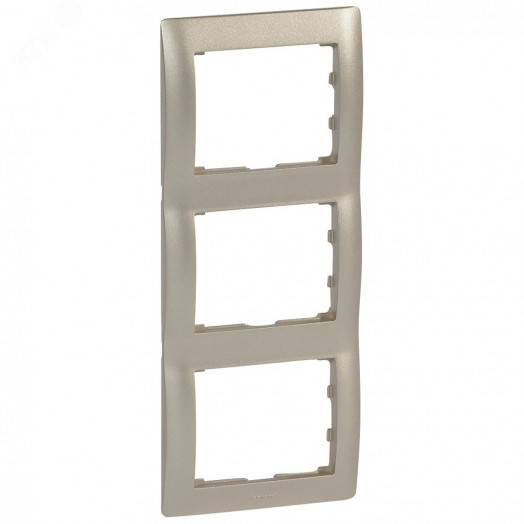 Galea Life Рамка 3 поста вертикальная титан